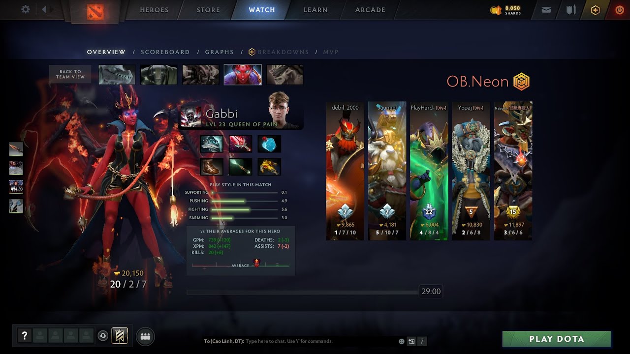 dota2core Gabbi Queen of Pain - TNC vs OB.Neon - Asia-Pacific Predator League 2021