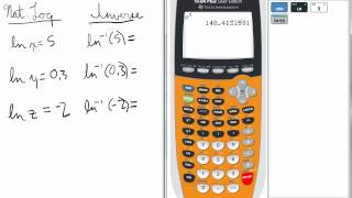 Inverse Natural Logs on Calculator   TI 84 Calculator    Natural Logarithms