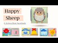 Happy sheep  6 seiten mini quietbook