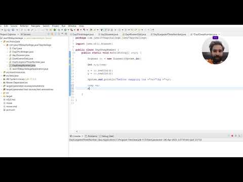 JAVA Placement Series 100 Days challenge -- DAY6(Swapping Two Number with Temp Variable)