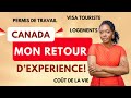 Trouver du travail avec un visa touriste au canada mon retour dexperience
