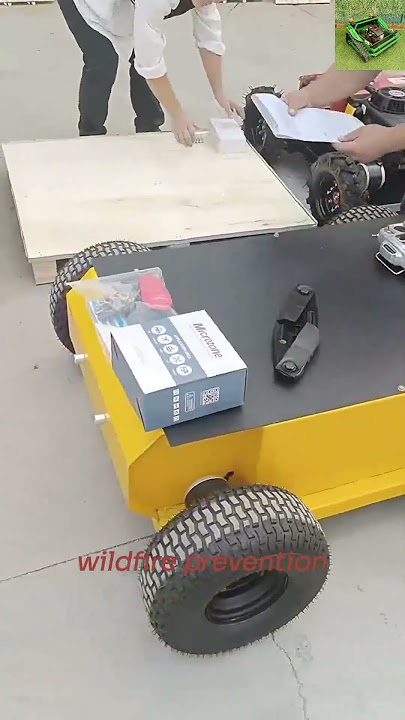 Mesin bensin CE EPA Euro 5 dengan cakram putar perayap RC #lawnmaintenance #lawnmowerrobot #rcmower