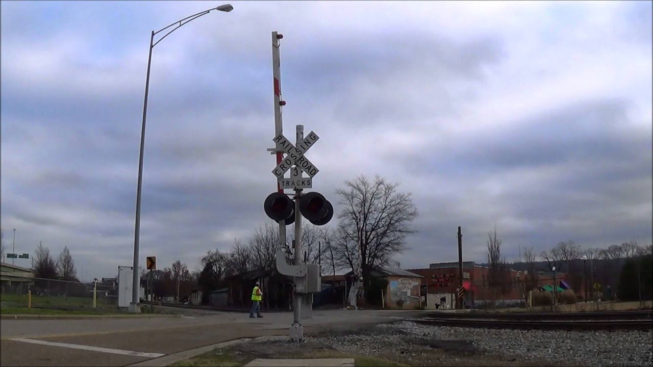 The Blue Circus Train Switching in Downtown Huntsville, AL