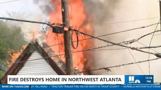 Fire destroys home in Atlanta's English Avenue screenshot 1