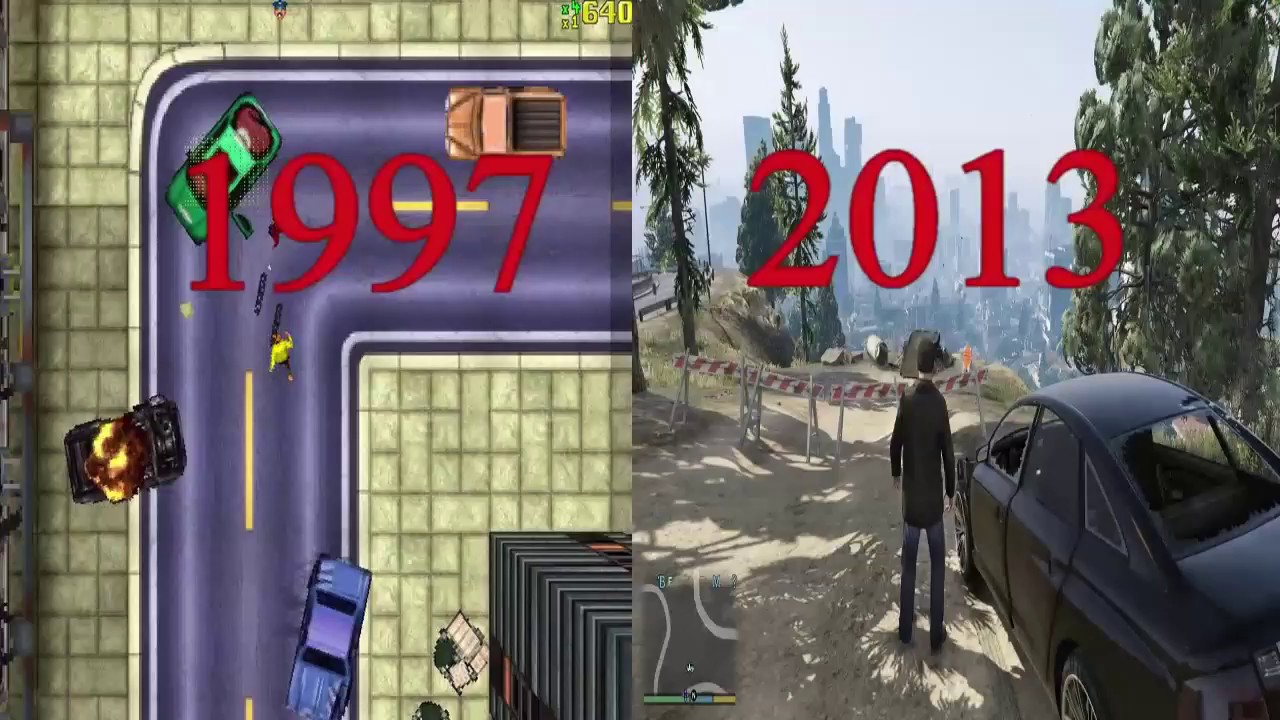 Grand Theft Auto (GTA) Games Evolution 1997-2013 - YouTube