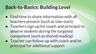 Using Literacy Data to Improve District-Wide Universal Instruction
