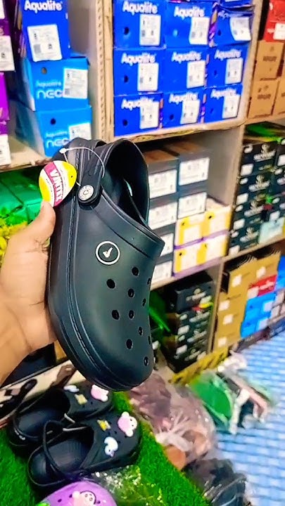 Rainy season black Crocs #shorts #footwear #trend #crocs #fashion #