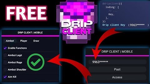 DRIP CLIENT NEW UPDATE V19  |AIM KILL|DRIP CLIENT MOD MENU|AUTO KILL|NO BAN BLACKLIST|MOBILE PANEL