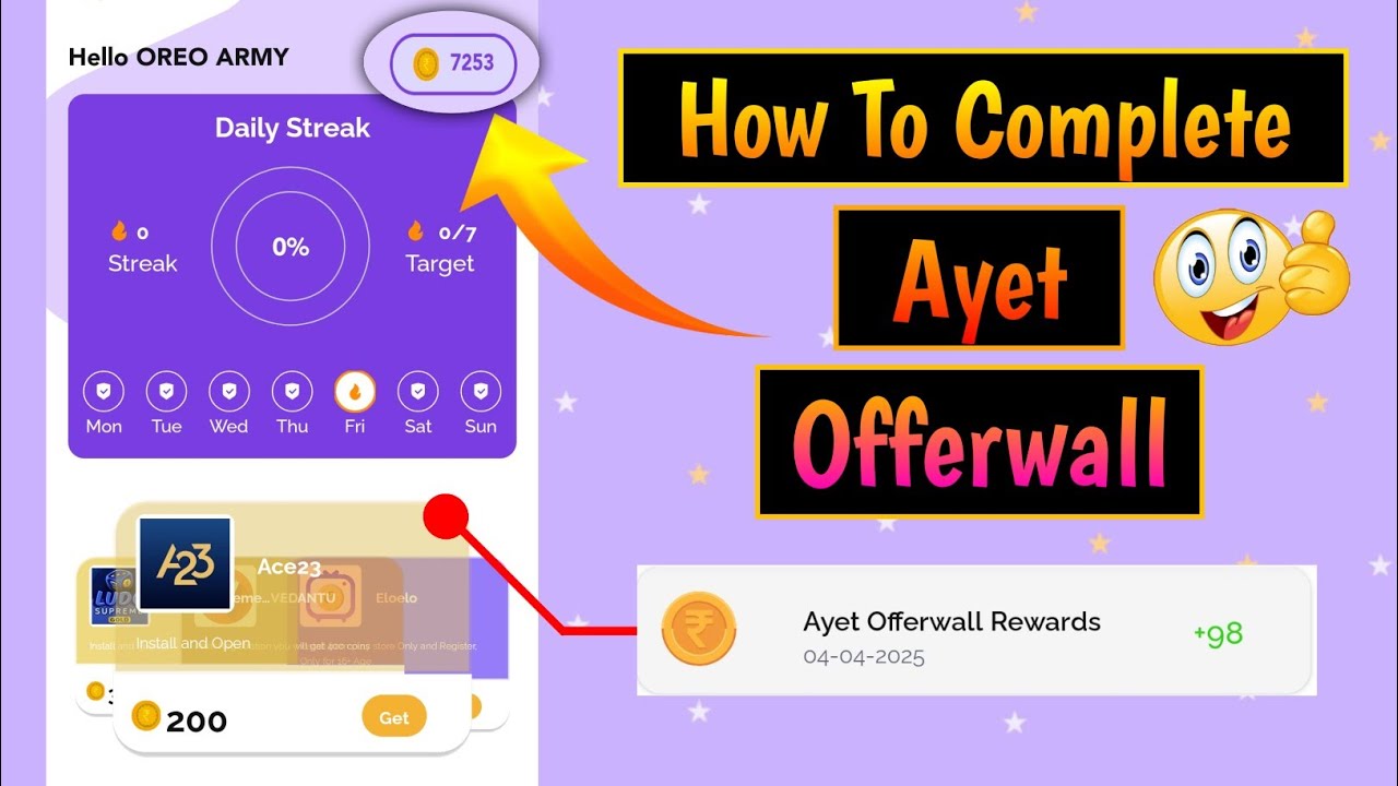 Ayet Offerwall Complete kaise kare PollPe App m | Unlimited coins Trick | Daily Get 50rs money 🫨