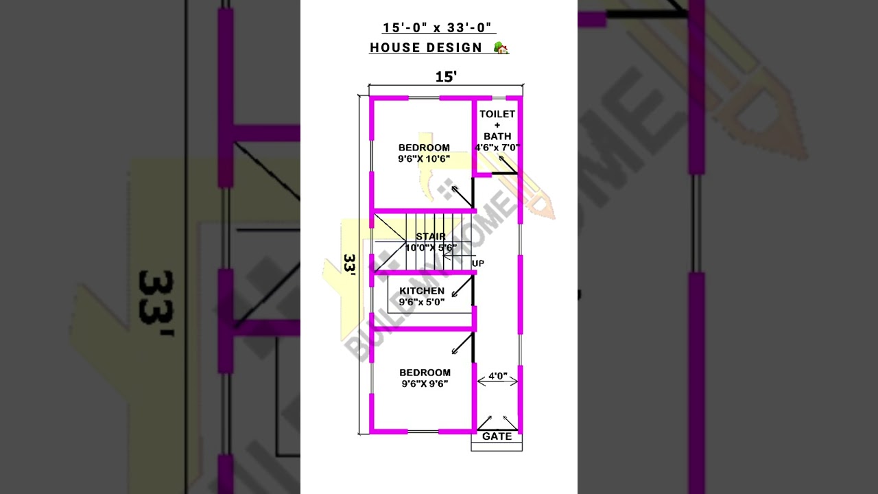 15 x 33 home design/ 15 x 33 house plan/ 15 x 33 ghar ka naksha/ 