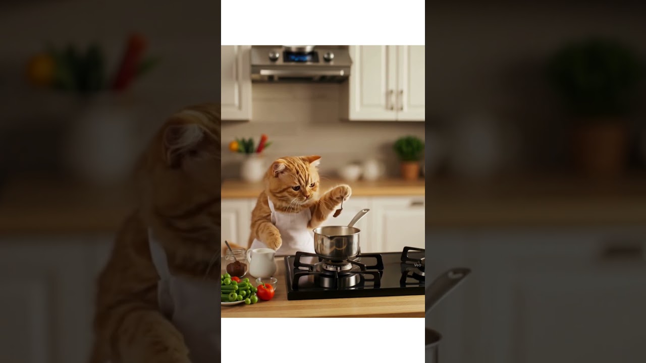 Cat Making Hot Coffee ☕.. 