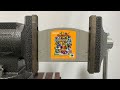 マリオパーティー3(任天堂64ソフト)を万力(バイス)で潰してみた   "Mario Party 3" for Nintendo 64 Compression&Destruction