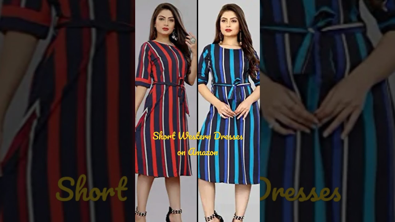 Short Western Dresses on Amazon Knee Length Dresses for girls