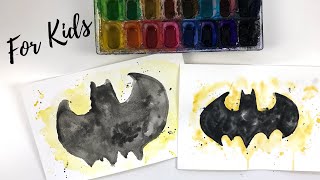 How To Paint The Batman Symbol With Lisa Whitehouse | Art Projects For Kids