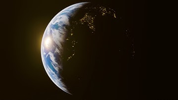 Blender Earth animation Eevee render
