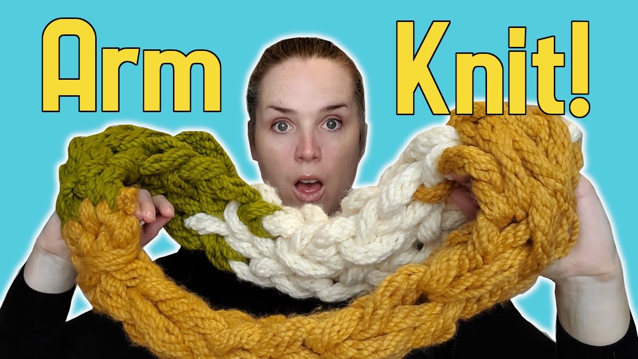 No Needles Needed How to ArmKnit a Chunky Cowl! YouTube