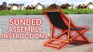 Wooden beach lounger assembly instructions