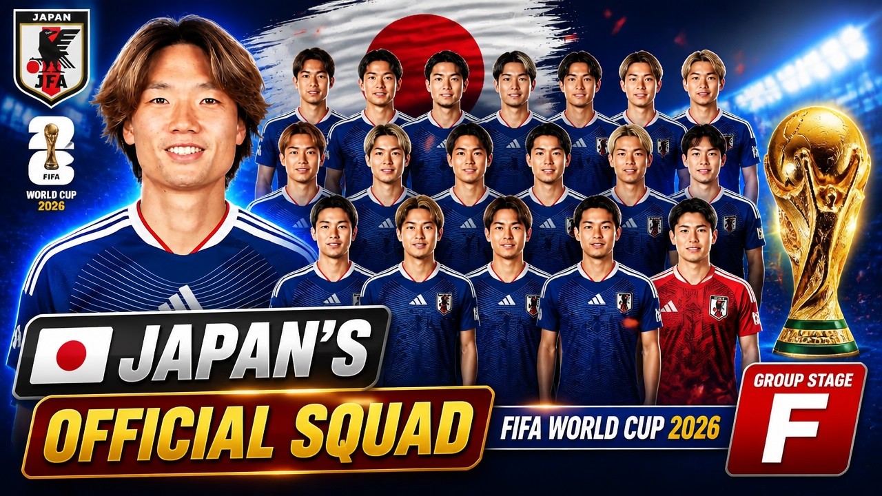 WORLD CUP日本代表 🇯🇵 JAPAN'S Official Squad FIFA World Cup 2026 | Group Stage F