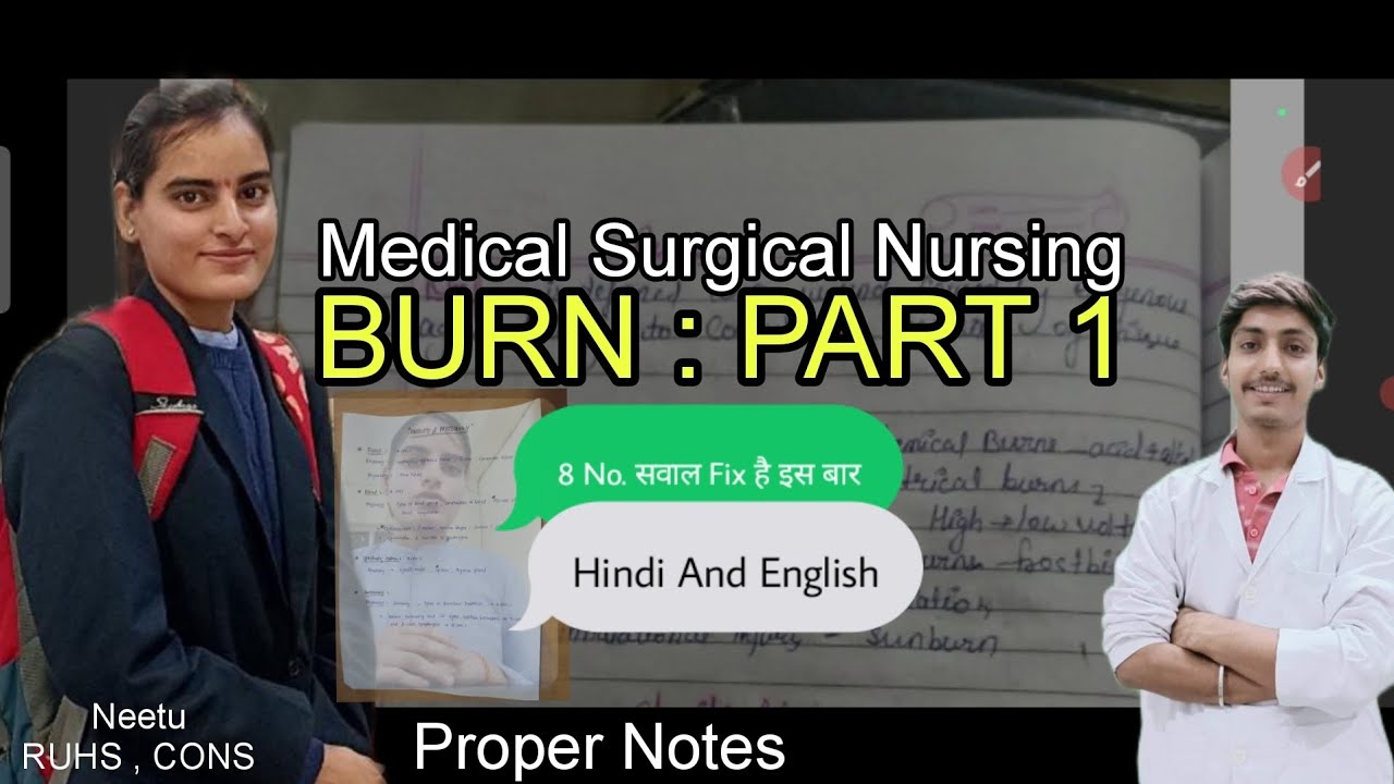 Burn || Medical Surgical Nursing || Hindi And English || Easy