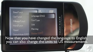 M7 Touch R A C E    Changing the Language and Measurement Settings