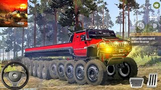 Hummer H2 Longest Car Off-road | Spintires MudRunner - Car Games Logitech g29 Wheel Gameplay screenshot 2