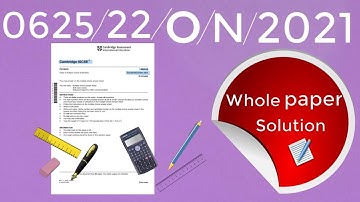 0625/22/O/N/21 wholepaper Solution IGCSE Physics paper 22(October/November202) Paper2 MultipleChoice