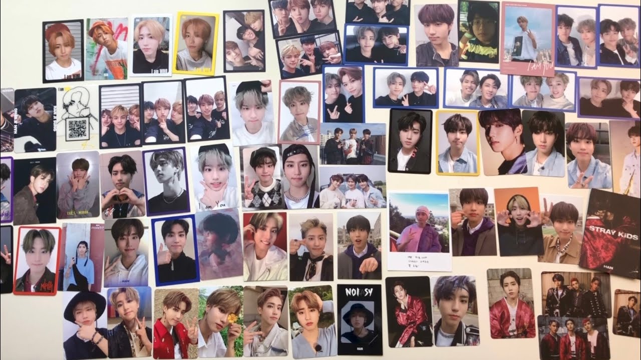 Stray Kids ハン　おまとめセット♡ unboxing & storing han jisung's entire photocard collection - YouTube