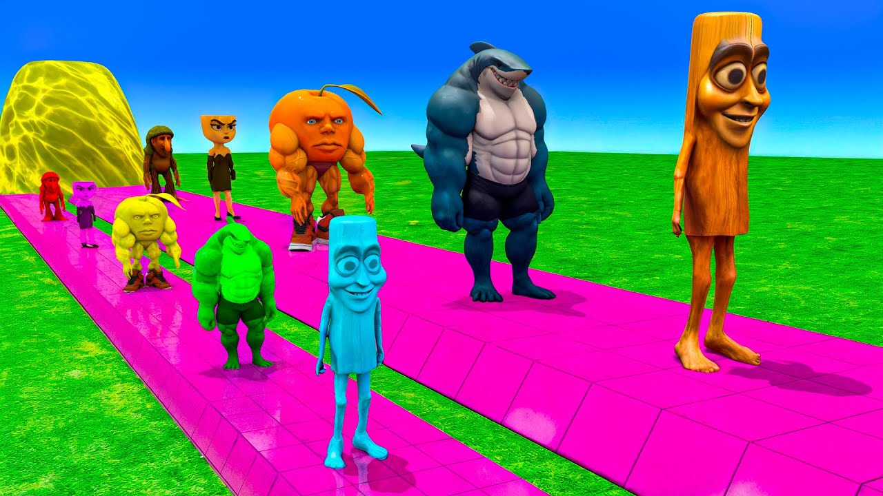 Long Slide Game With Cow Elephant Gorilla Hippopotamus Tiger 3d Animal Game Funny 3d Animals