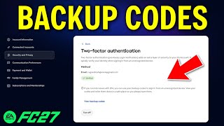 How to Get Backup Codes for FC 27 Web App