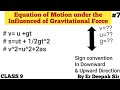 #Gravitation , Equation of motion under the Influenced of Gravitational force #Class 9