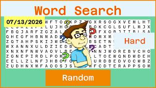 Word Search Hard - Random - 07/13/2026