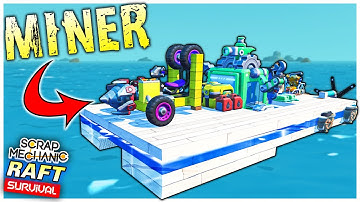 I Made a FOLDING Mining Vehicle For My RAFT...But This Video is POTATE :( (Raft Survival Mode Ep. 4)