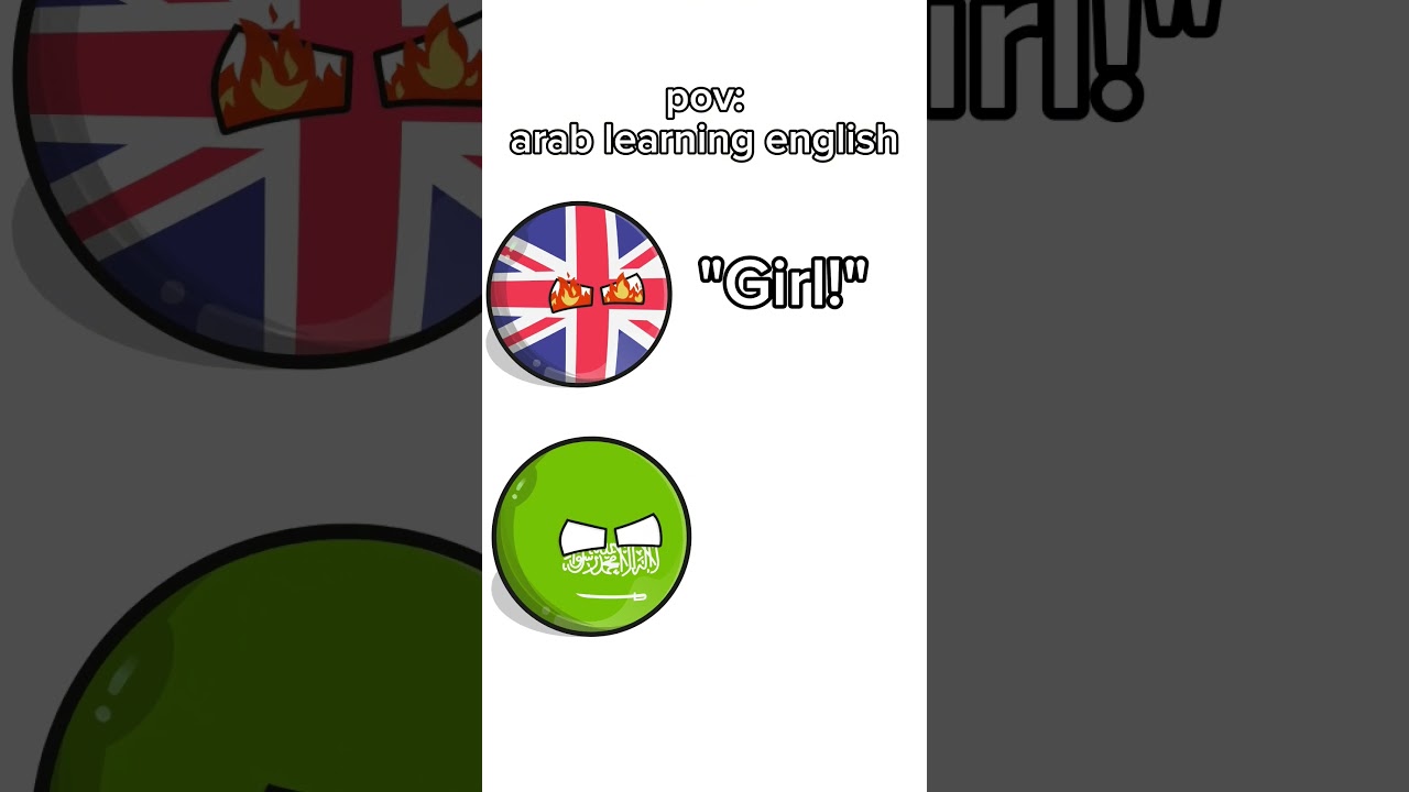 Pov: arab trying to learn english  countryball version 