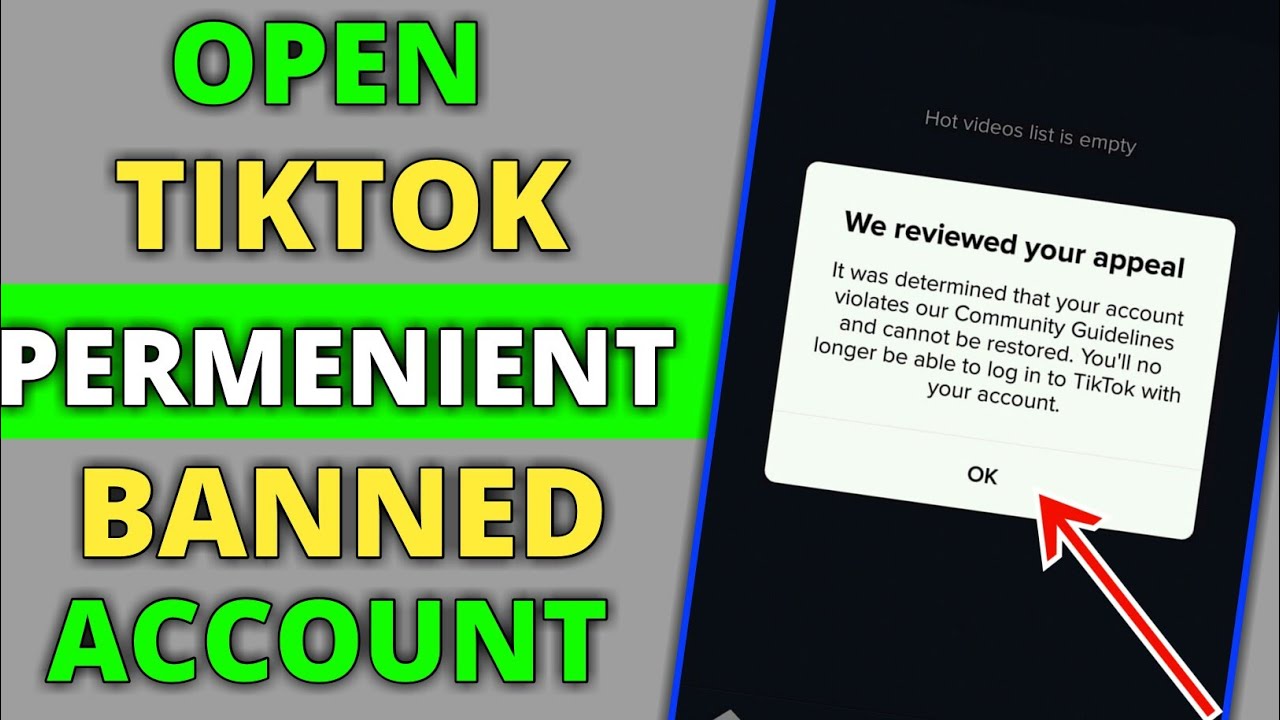 How to open tiktok banned account How to open tiktok permanently