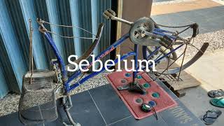 Restorasi sepeda lama menjadi sepeda touring