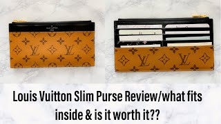 Louis Vuitton Slim Purse review/What fits inside & is it worth it?? 