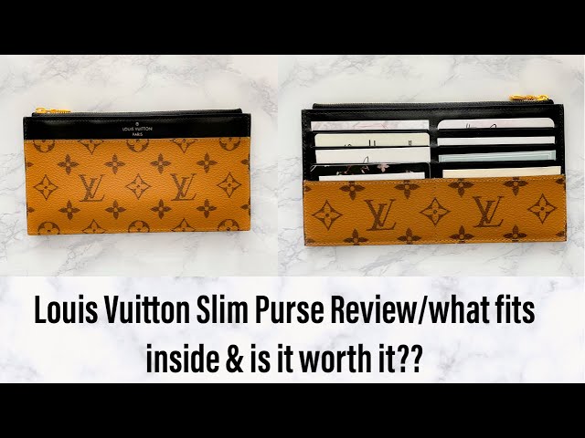 Louis Vuitton Slim Purse review/What fits inside & is it worth it?? 