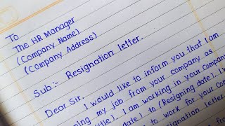How to write resignation letter|| resignation letter sample||
