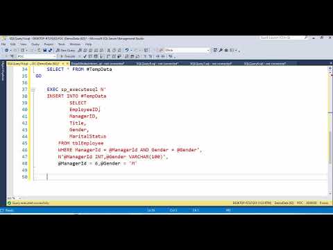 How to Store the Output of Dynamic SQL Procedure into Temp DB in SQL Server Development