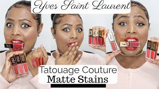 NEW!!! YSL Tatouage Couture Matte Stains~1st Impressions & Review~Yves Saint Laurent  WOC (2017) by ZsjaZsjaLIVE! 35,683 views 6 years ago 13 minutes, 42 seconds