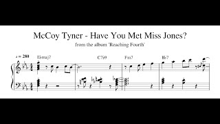 McCoy Tyner - Have You Met Miss Jones? - Piano Transcription (Sheet Music in Description)