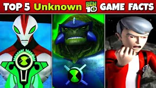 Top 5 *UNKNOWN* Facts of Ben 10 Games ( Part-2 ) || FAN 10K