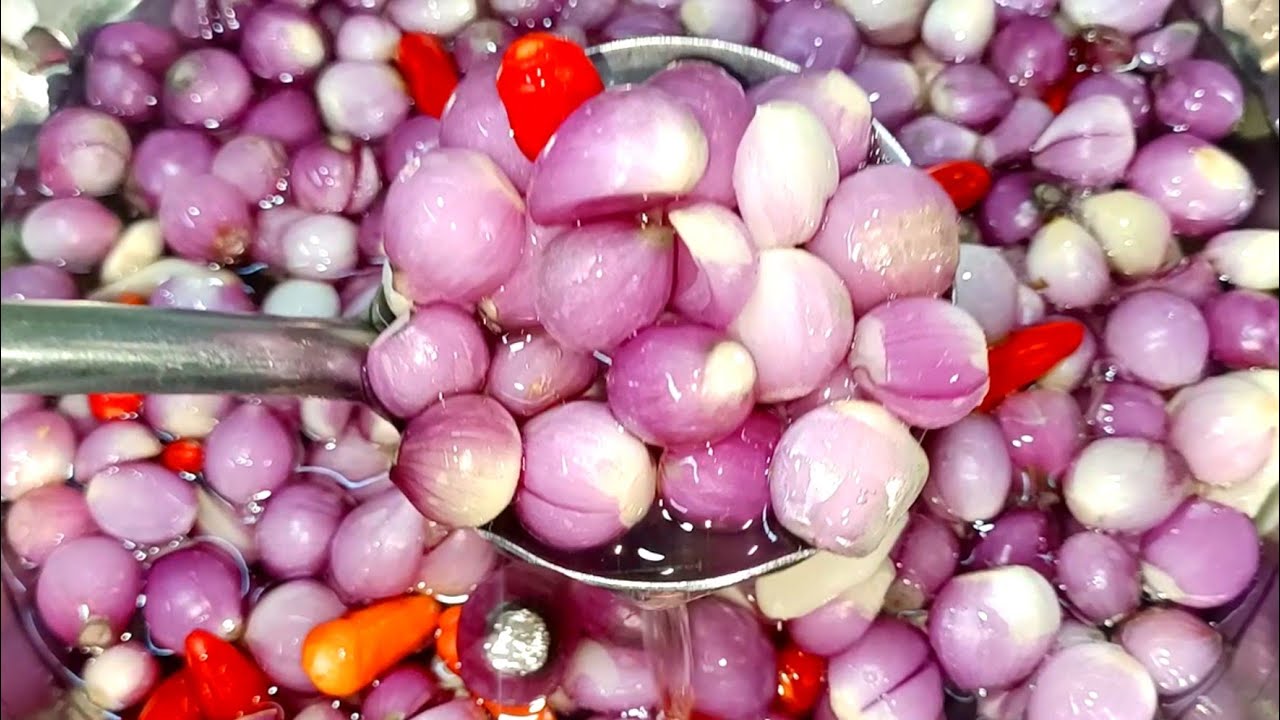 Cách Làm HÀNH TÍM Ngâm CHUA NGỌT GIÒN RỤM, Màu Sắc Đẹp rất đơn giản Dễ Làm.