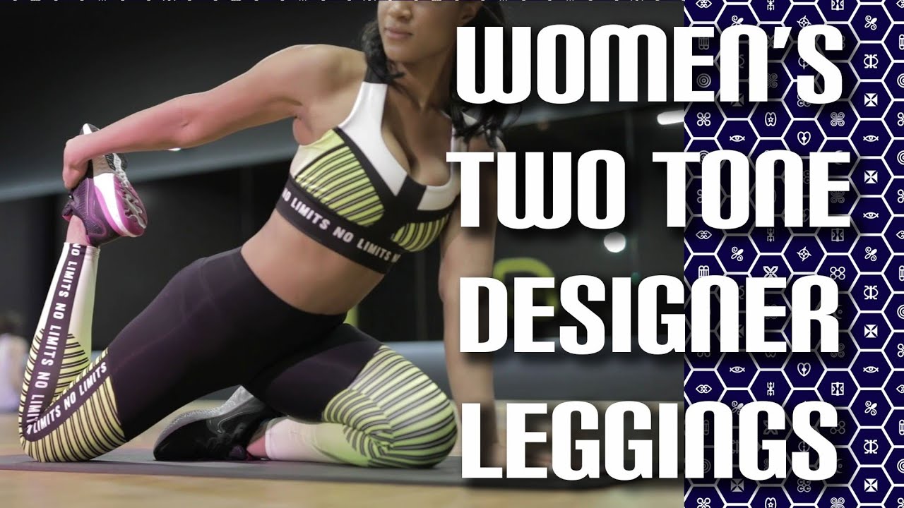 Women's Two Tone Designer Leggings - Shorter