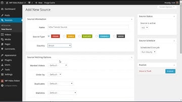 Wordpress Video Robot Plugin - Adding Sources
