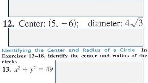 9 1 Conics Circles Parabolas P Calc HW L V Pt 1