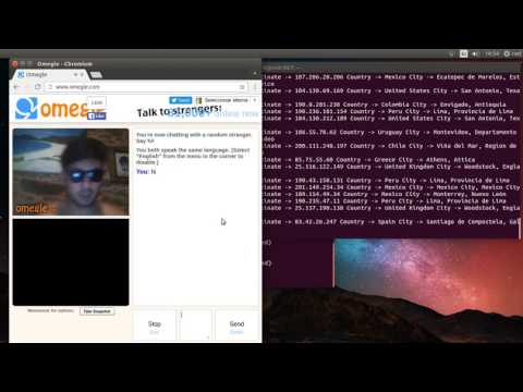 How to tracking users in omegle.com with Katana Framework