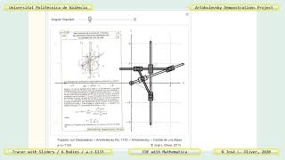 1133 – ARTOBOLEVSKY LINK-GEAR MECHANISM FOR TRACING CISSOIDS OF ELLIPSES - CDF - Mathematica