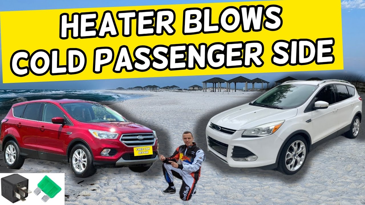 HEATER BLOWS COLD AIR DRIVER SIDE VENT, HOT PASSENGER SIDE FORD ESCAPE 2013 2014 2015 2016 2017