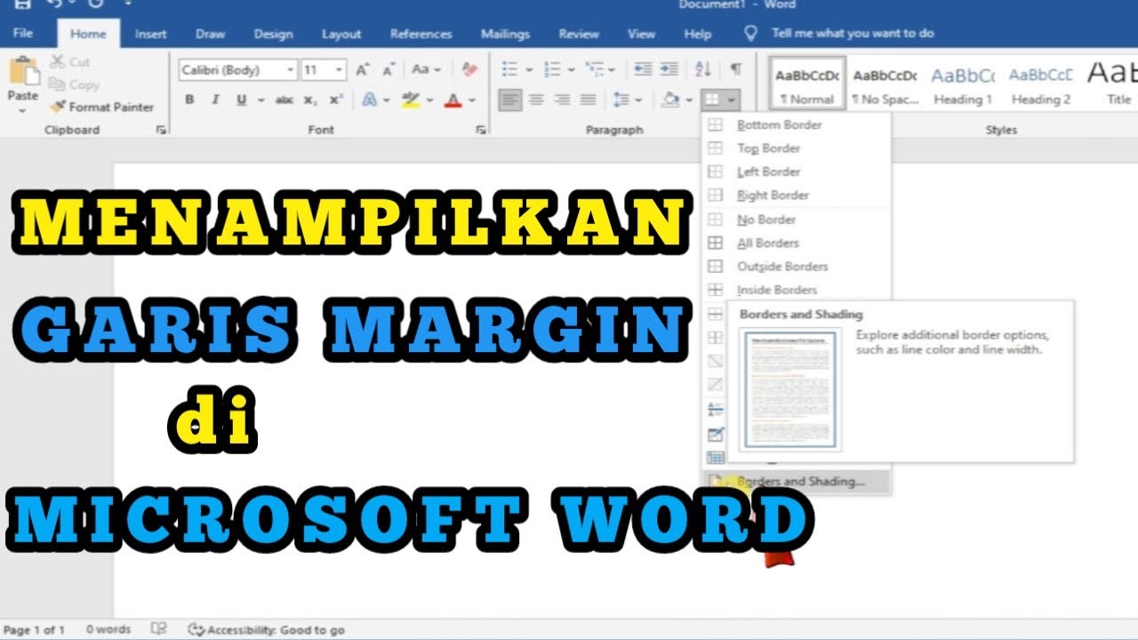 menampilkan garis MARGIN di MICROSOFT WORD - YouTube